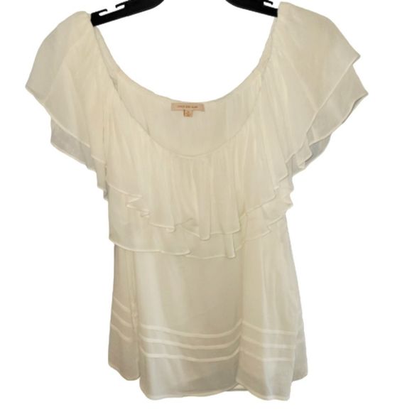 Skies Are Blue off shoulder white blouse - Picture 1 of 7